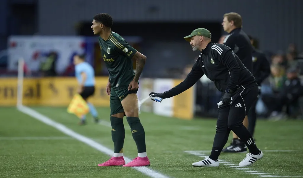 Toronto FC vs Portland Timbers player receives treatment during MLS match June 28th 2025