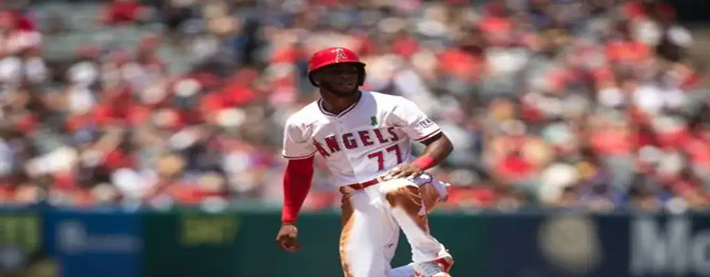 Los Angeles Angels vs Seattle Mariners Picks and Predictions June 7th 2025 3 Los Angeles Angels player standing on base during an MLB game