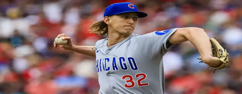 Detroit Tigers vs Chicago Cubs Picks and Predictions June 8th 2025 2 Chicago Cubs pitcher in mid-throw during an MLB game, June 2025