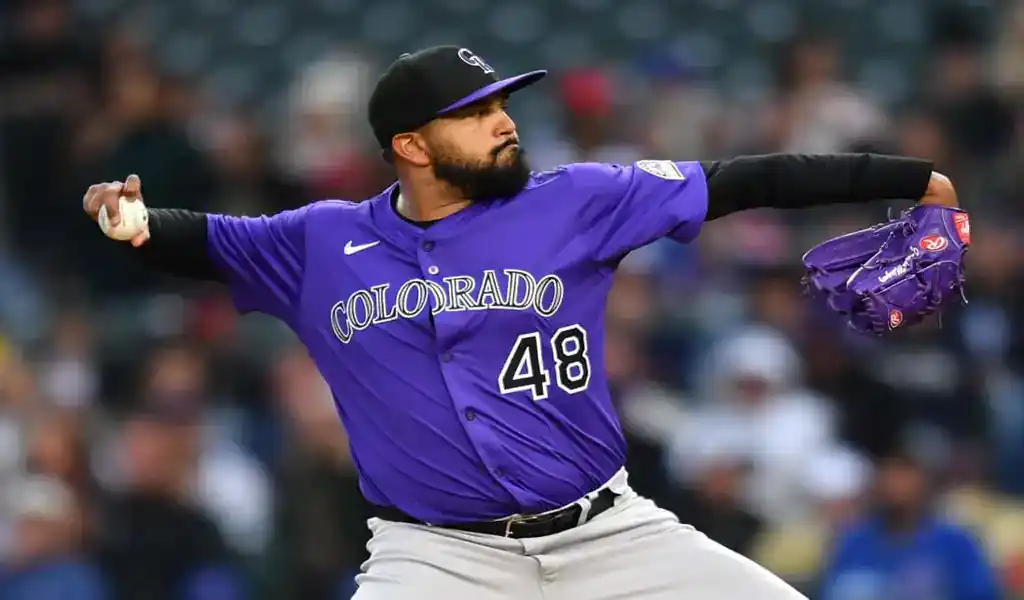 Colorado Rockies pitcher throws during game against Miami Marlins on June 2, 2025
