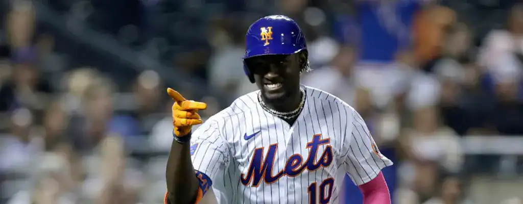 New York Mets vs Washington Nationals Picks and Predictions June 10th 2025 3 New York Mets player smiling and celebrating during an MLB game