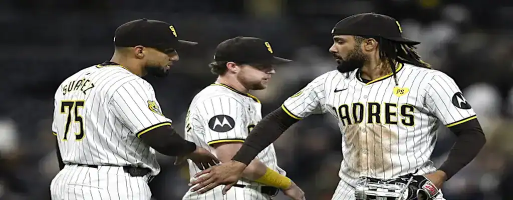 Milwaukee Brewers vs San Diego Padres Picks and Predictions June 8th 2025 2 San Diego Padres MLB players celebrating a victory, June 2025