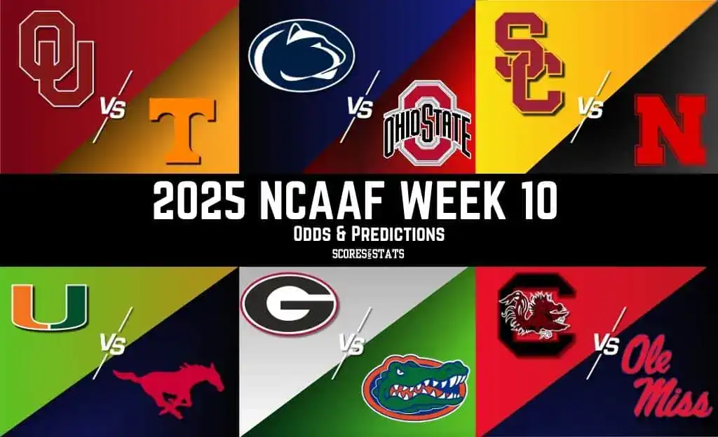 2025 NCAAF Week 10 Odds