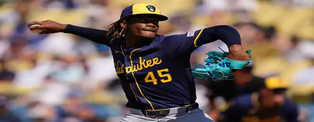 Milwaukee Brewers vs Miami Marlins Picks and Predictions July 25th 2025 3 Milwaukee Brewers pitcher unleashing a powerful fastball during a game