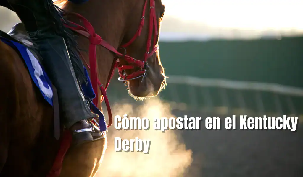 Jinete montando un caballo en la pista al amanecer antes del Kentucky Derby