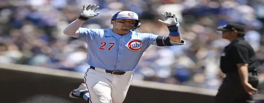 Chicago White Sox vs Chicago Cubs Picks and Predictions July 25th 2025 2 Chicago Cubs player celebrating after scoring a run during a game