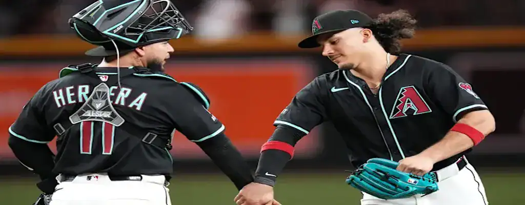Arizona Diamondbacks players showing teamwork and unity during a game