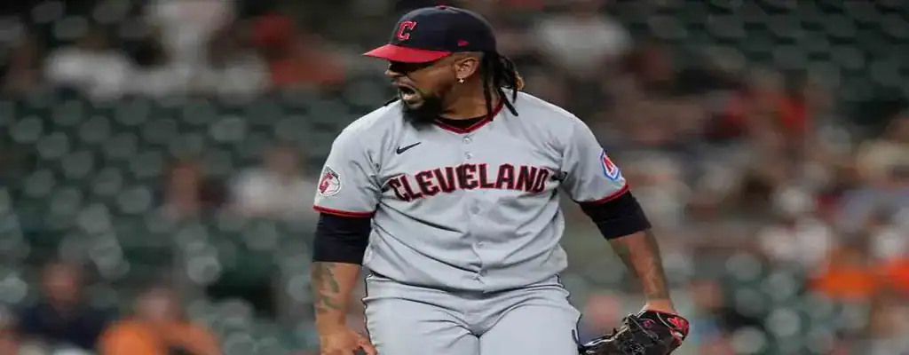 Cleveland Guardians vs Colorado Rockies Picks and Predictions July 29th 2025 3 Cleveland Guardians pitcher celebrating passionately after a big play
