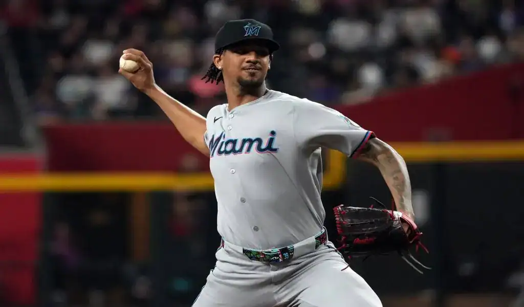 Miami Marlins pitcher in action vs Twins on July 3rd, 2025