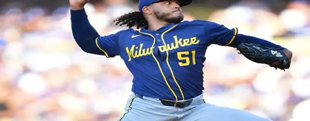 Seattle Mariners vs Milwaukee Brewers Picks and Predictions July 21st 2025 2 Milwaukee Brewers pitcher mid-throw during a baseball game
