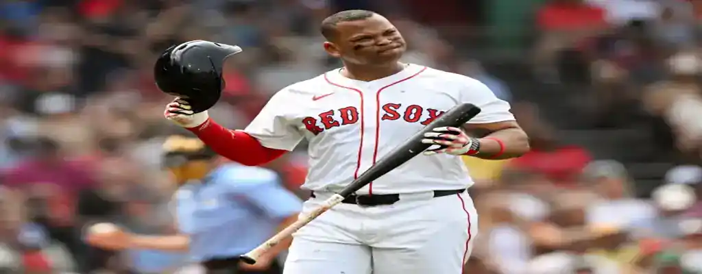 Boston Red Sox vs Colorado Rockies Picks and Predictions July 9th 2025 3 Boston Red Sox player reacting with frustration while holding helmet and bat