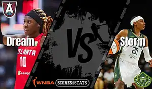 WNBA matchup between Atlanta Dream and Seattle Storm with star players featured before the August 15, 2025 game.
