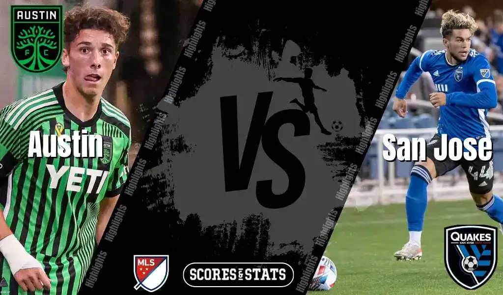 Austin FC player in green kit and San Jose Earthquakes player in blue kit during their MLS matchup on August 30, 2025.