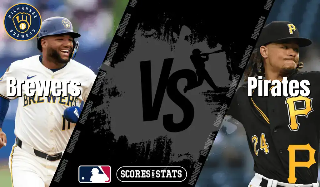 Milwaukee Brewers and Pittsburgh Pirates face off in MLB matchup on August 11, 2025, with players in action and team logos displayed.