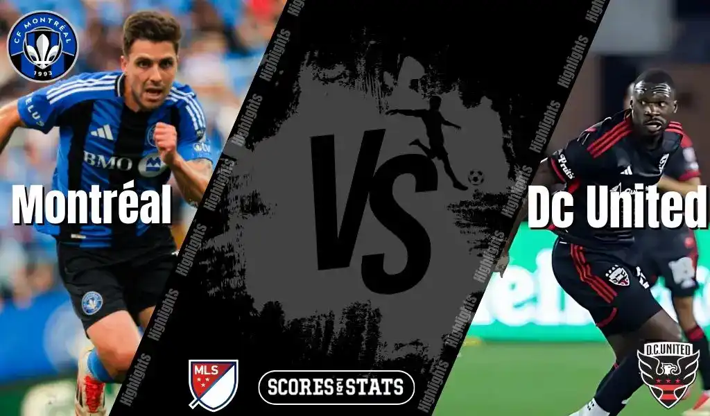 CF Montréal and DC United players in MLS matchup graphic for August 16, 2025.