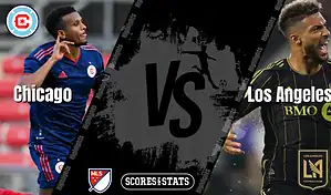 Chicago Fire FC and Los Angeles FC MLS matchup graphic featuring players from both teams ahead of their August 9, 2025 game.