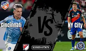 FC Cincinnati and New York City FC players in action ahead of their MLS matchup on August 23, 2025.