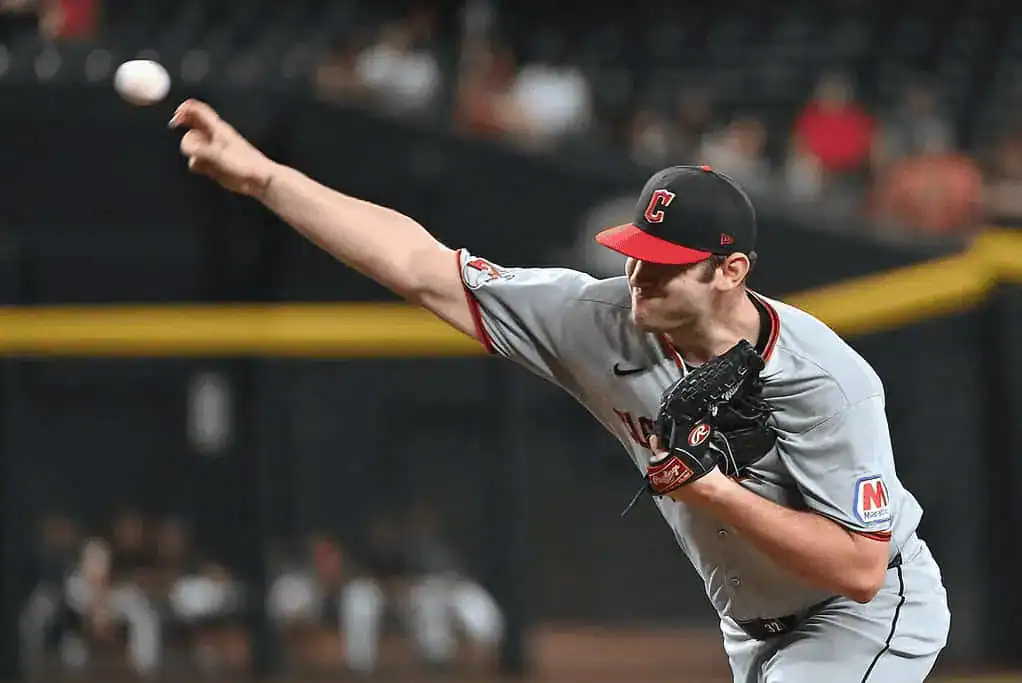 Cleveland Guardians Player Throwing
