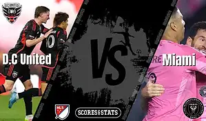 D.C. United players celebrate while Inter Miami stars embrace ahead of their MLS clash on August 23, 2025.