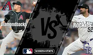 Arizona Diamondbacks and Colorado Rockies MLB matchup graphic showing players from both teams ahead of their August 8, 2025 game.