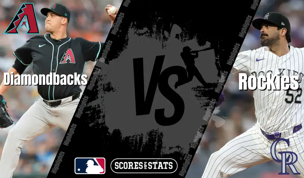 Arizona Diamondbacks and Colorado Rockies MLB matchup graphic showing players from both teams ahead of their August 8, 2025 game.
