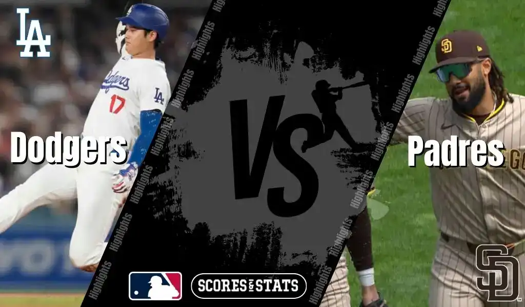 MLB showdown between Los Angeles Dodgers and San Diego Padres on August 16, 2025, featuring players in action and team logos.