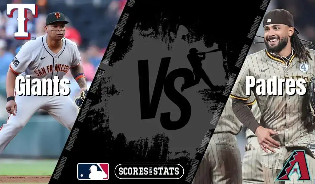 MLB matchup preview for San Francisco Giants vs San Diego Padres on August 11, 2025, featuring players from both teams in action.