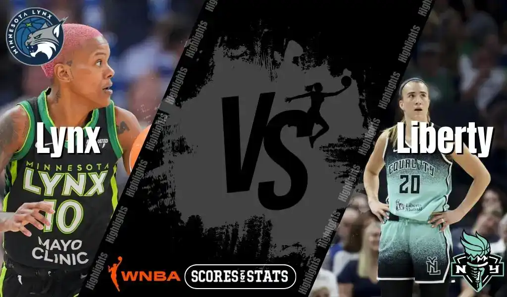 Minnesota Lynx guard dribbles while New York Liberty player stands ready on defense in a WNBA matchup preview.
