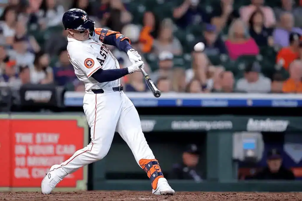 MLB PLAYER BATTING HARD