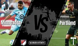 Minnesota United player in action against Portland Timbers player during their MLS matchup on August 30, 2025.
