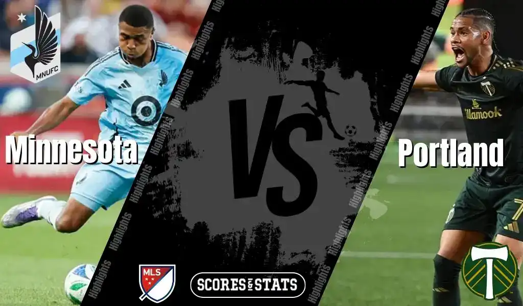 Minnesota United player in action against Portland Timbers player during their MLS matchup on August 30, 2025.