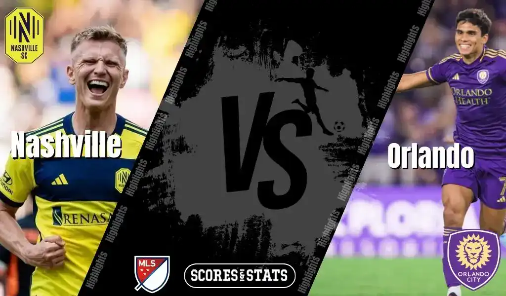 Nashville SC and Orlando City players in action ahead of their MLS matchup on August 23, 2025.