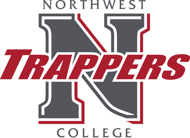 Northwest College Trappers logo featuring a large “N” with bold text and team name.
