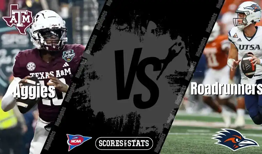 College football matchup preview for Texas A&M Aggies vs UTSA Roadrunners on August 30, 2025.
