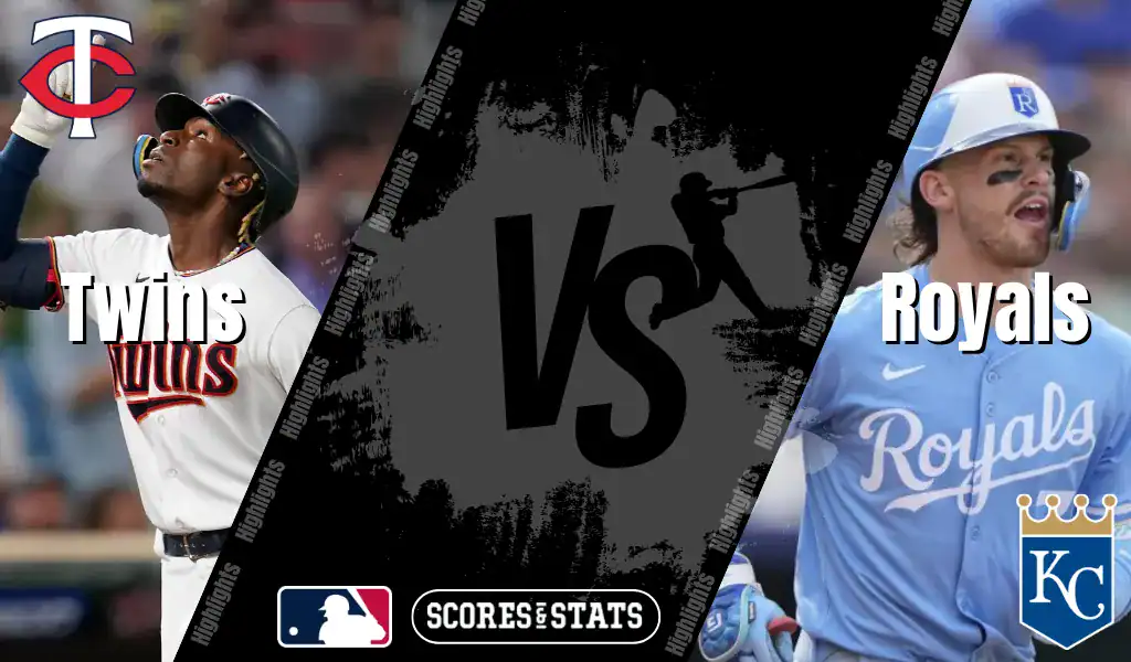 Minnesota Twins and Kansas City Royals MLB matchup graphic for picks and predictions on August 9, 2025.