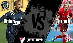 Philadelphia Union and Toronto FC MLS matchup graphic featuring players from both teams ahead of their August 9, 2025 game.