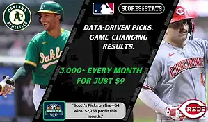 MLB matchup graphic showing an Oakland Athletics player in green uniform smiling and a Cincinnati Reds player in gray uniform at bat, highlighting betting picks and predictions for September 12, 2025.