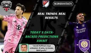 MLS matchup graphic featuring a DC United player in pink kit and an Orlando City player celebrating, highlighting betting picks and predictions for September 13, 2025.