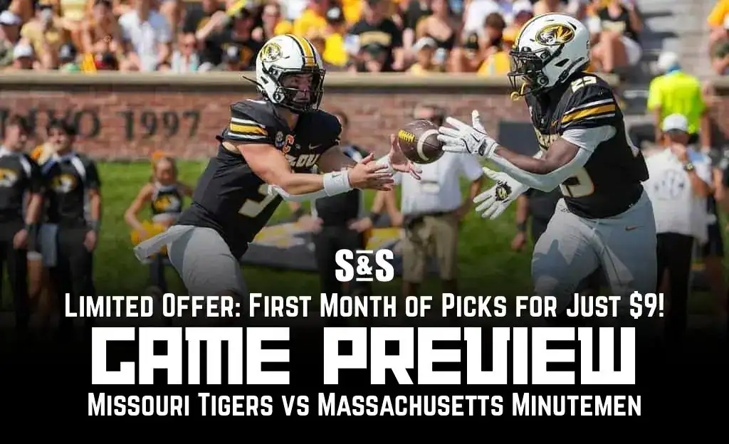 NCAAF 8 GAME PREVIEW Missouri Tigers vs Massachusetts Minutemen