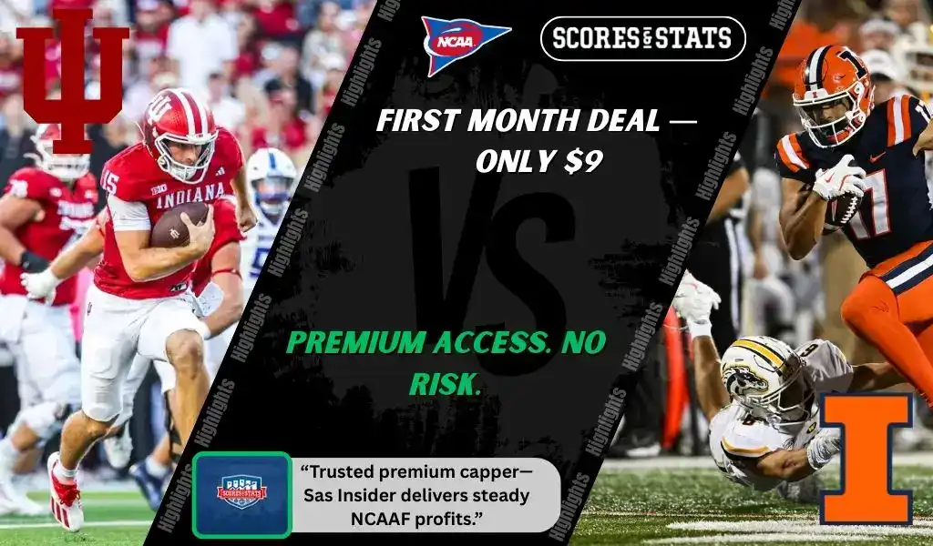 Indiana Hoosiers face Illinois Fighting Illini in a September 20, 2025 college football matchup with expert betting picks and predictions.