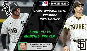 MLB matchup preview showing Chicago White Sox player in black uniform and San Diego Padres player in white uniform for September 20, 2025 picks and predictions.