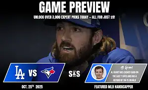 Game preview for an MLB matchup on October 25, 2025, featuring the LA Dodgers vs. Toronto Blue Jays, with details on Al Grant's performance.