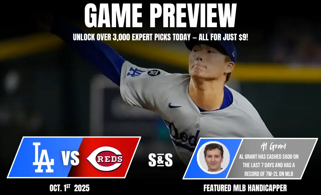 Los Angeles Dodgers vs Cincinnati Reds Picks and Predictions October 1st 2025 3 MLB Preview Dodgers vs Reds 10 1