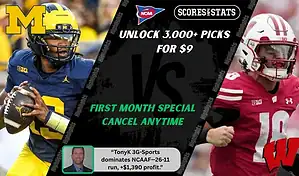 Michigan Wolverines quarterback faces Wisconsin Badgers defense in college football matchup, picks and predictions for October 4, 2025.