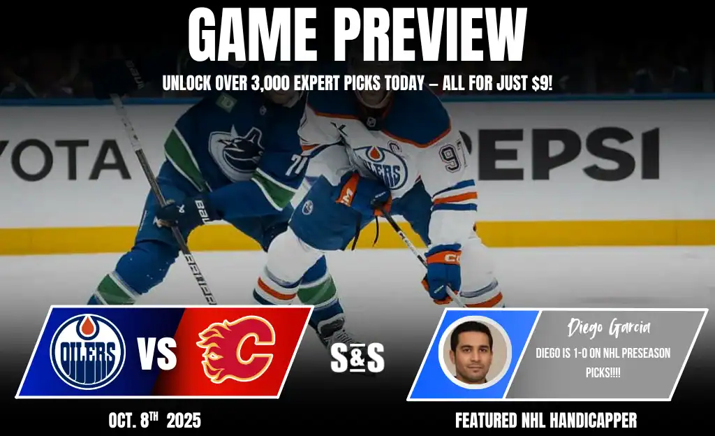 Exciting hockey action preview featuring the Oilers vs. Flames matchup on October 8, 2025, alongside expert betting insights.