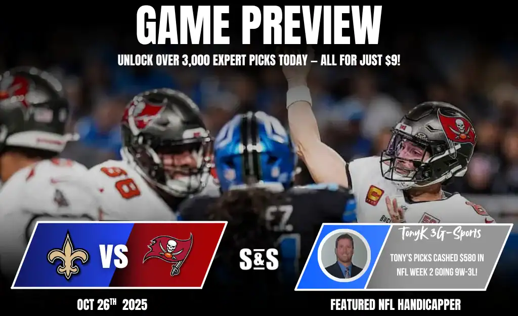 New Orleans Saints vs Tampa Bay Buccaneers Picks and Predictions October 26th 2025 1 Saints vs Buccaneers October 26th