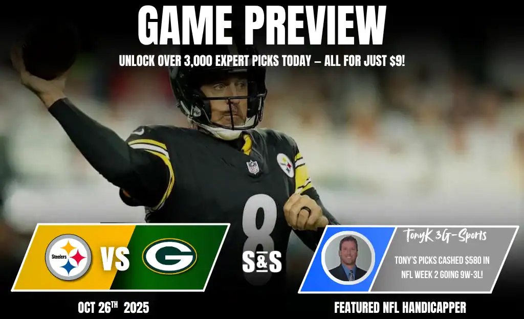 Pittsburgh Steelers vs Green Bay Packers Picks and Predictions October 26th 2025 1 Steelers vs Packers October 26th