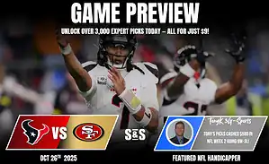 Game preview for the Texans vs. 49ers on October 26, 2025, featuring expert picks and sports betting insights.