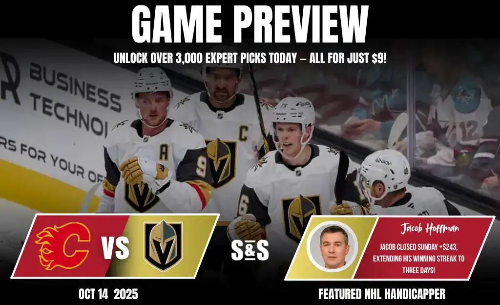 Flames vs Golden Knights Game Preview — featuring Jacob Hoffman from ScoresAndStats, +$243 profit and three-day win streak