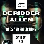 UFC Fight Night: De Ridder vs Allen featuring promotional fight poster with event date